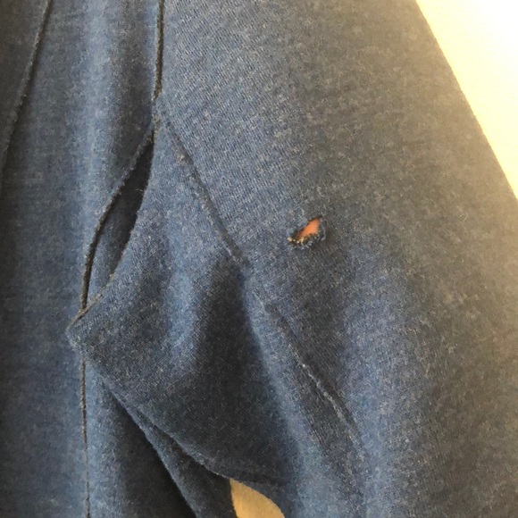 Eileen Fisher Blue Wool Snap Cardigan Sz 2X - Picture 6 of 8